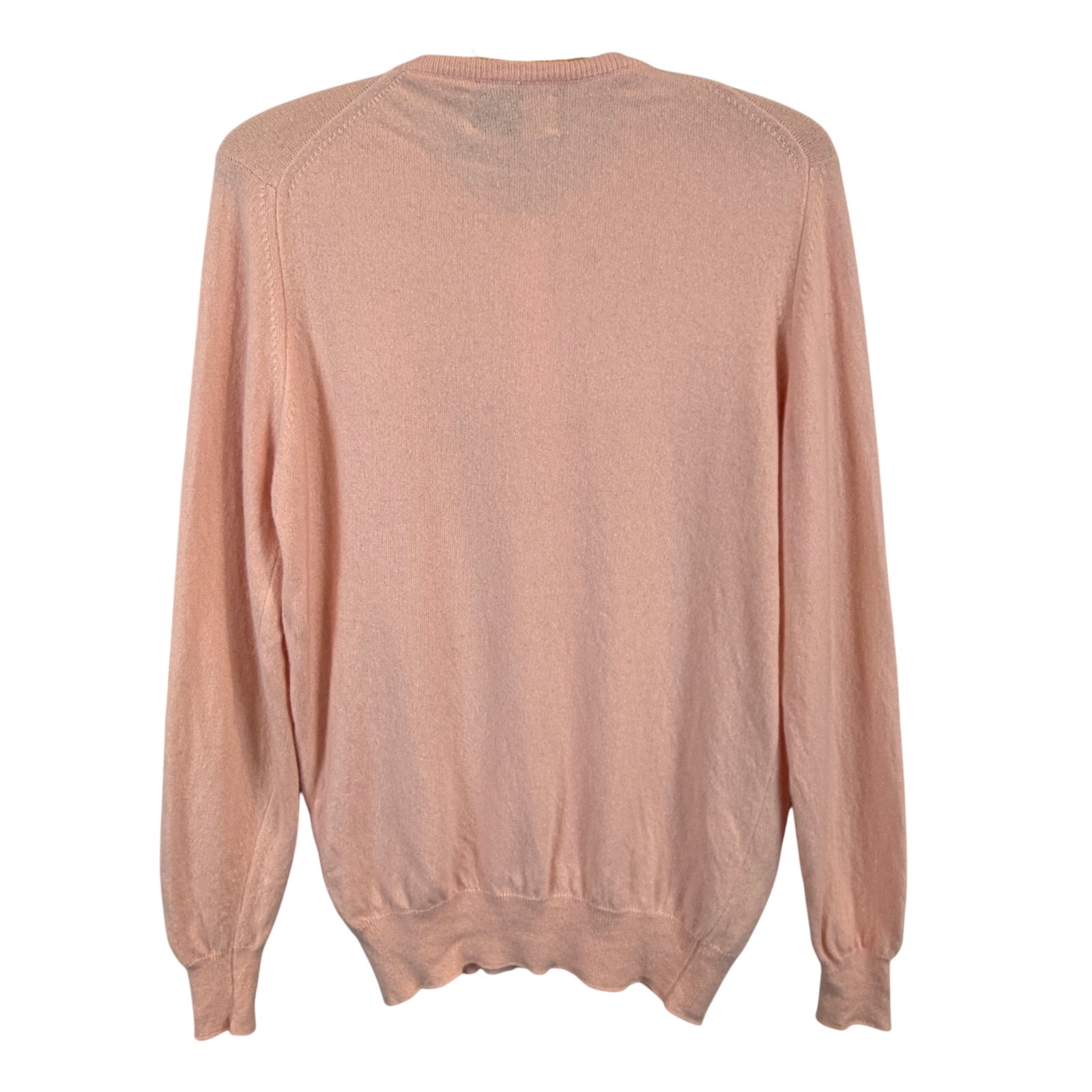 Vintage 100% Cashmere By Pringle Soft Pink Classic Cardigan Sweater Size 38 — image 3 of 4